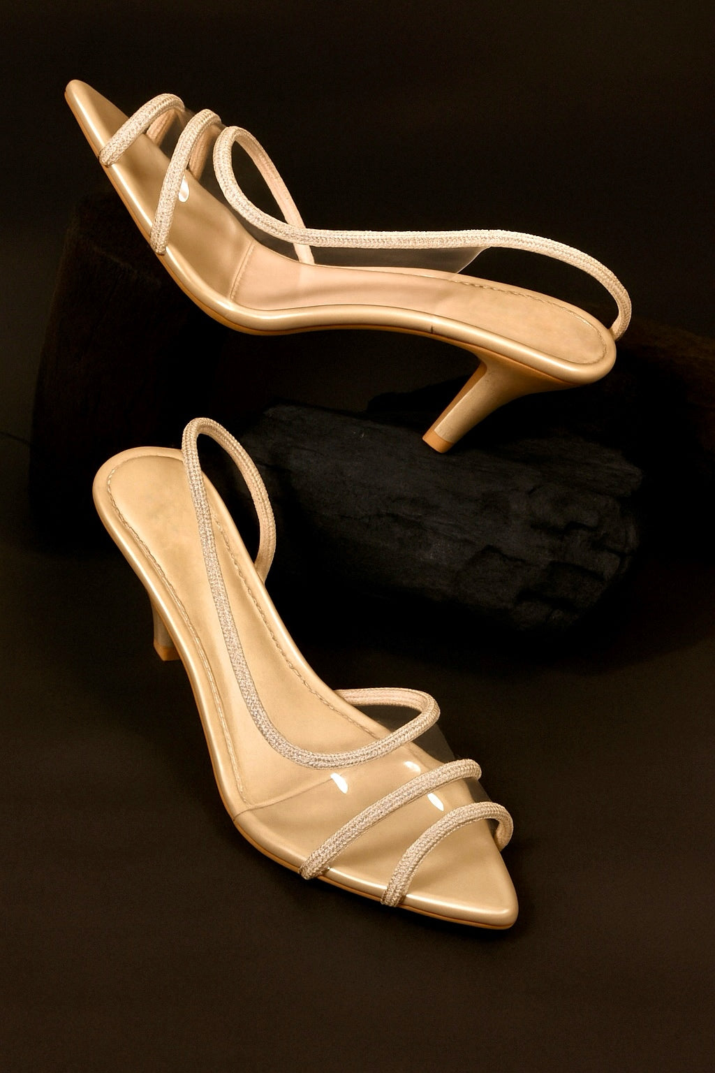 Jazzy Embellished Kitten Heels