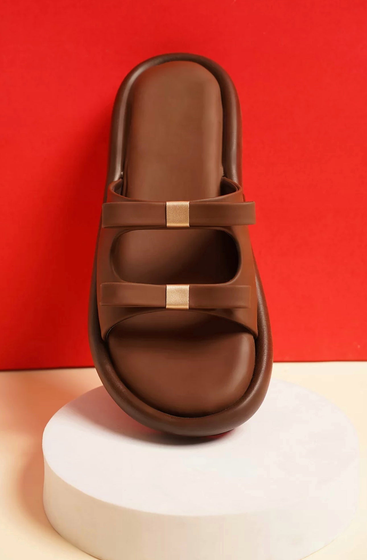 Bow Bliss Double-Strap Slides