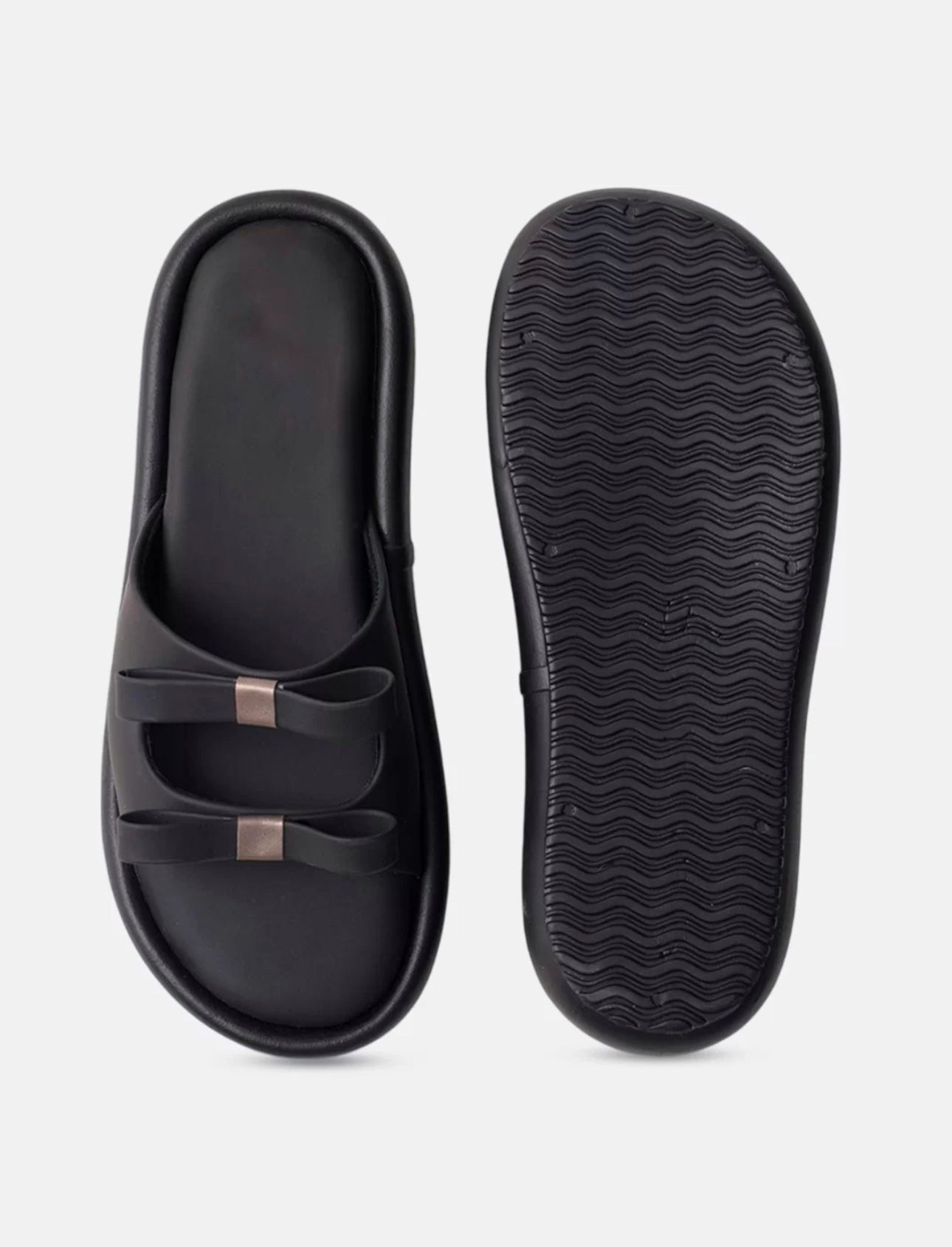 Bow Bliss Double-Strap Slides