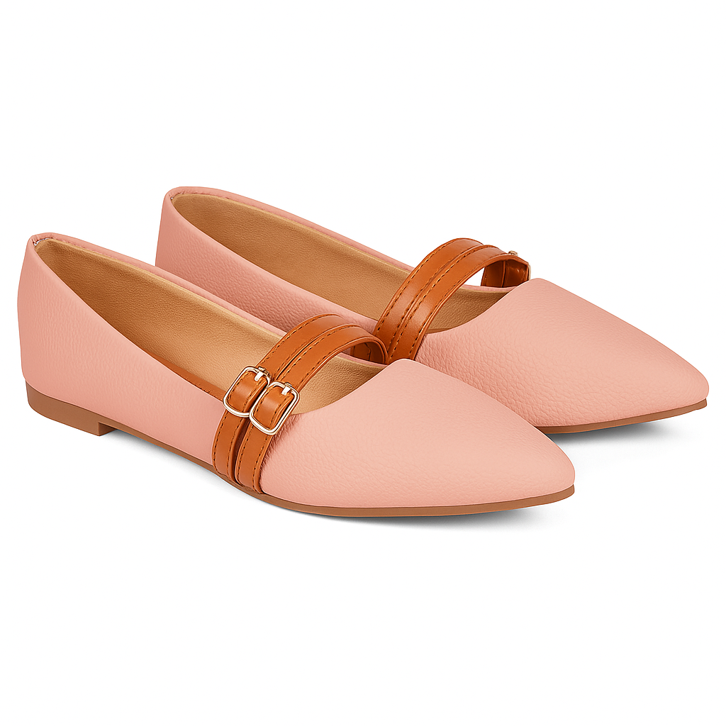 Ballerina with Dual Buckles Flat
