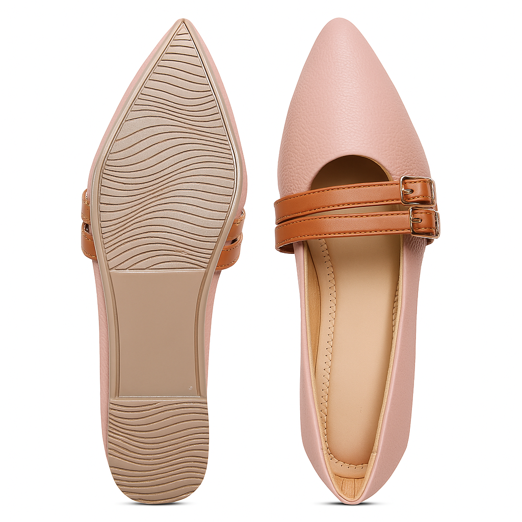 Ballerina with Dual Buckles Flat