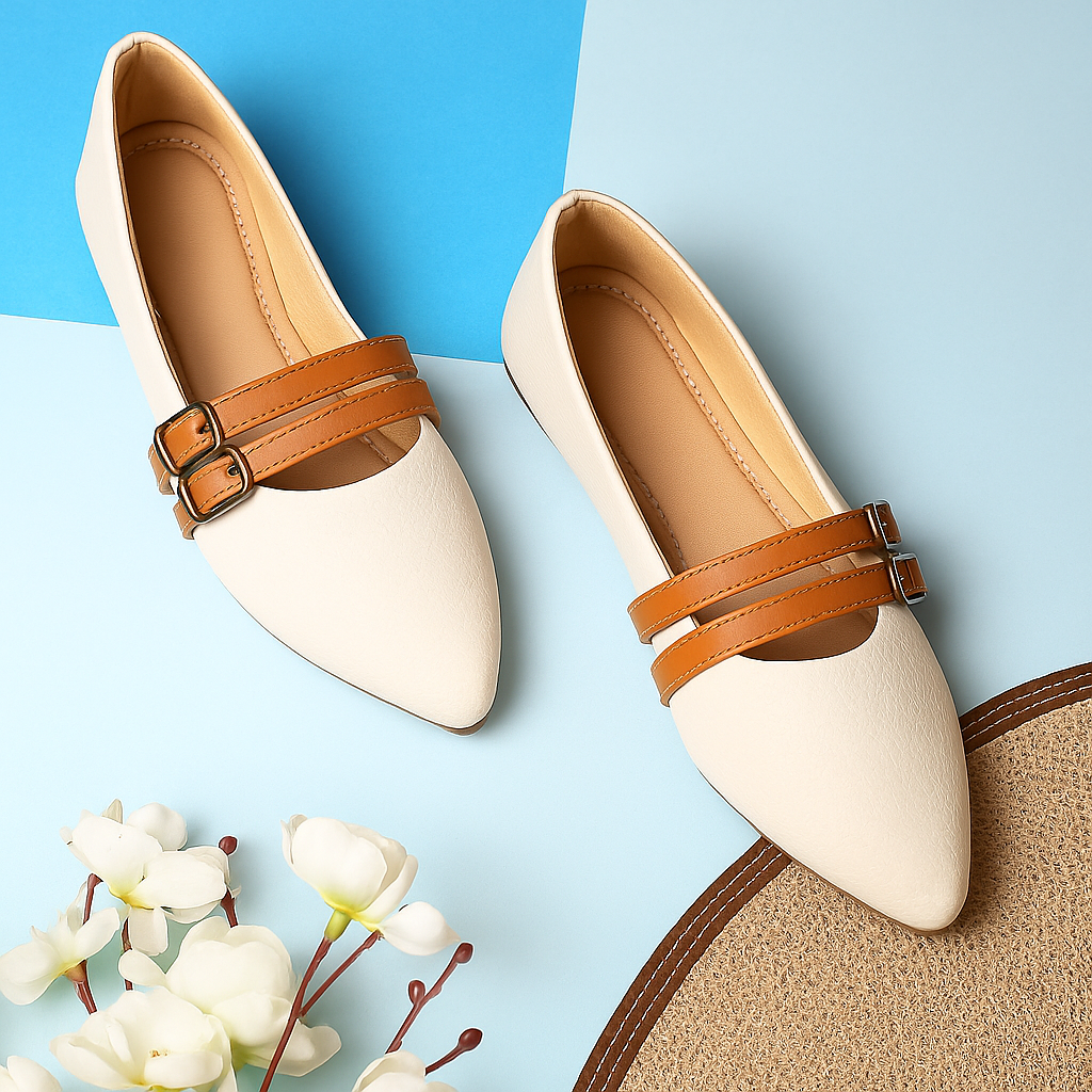 Ballerina with Dual Buckles Flat