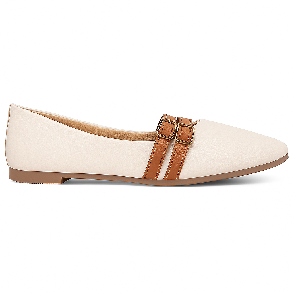 Ballerina with Dual Buckles Flat