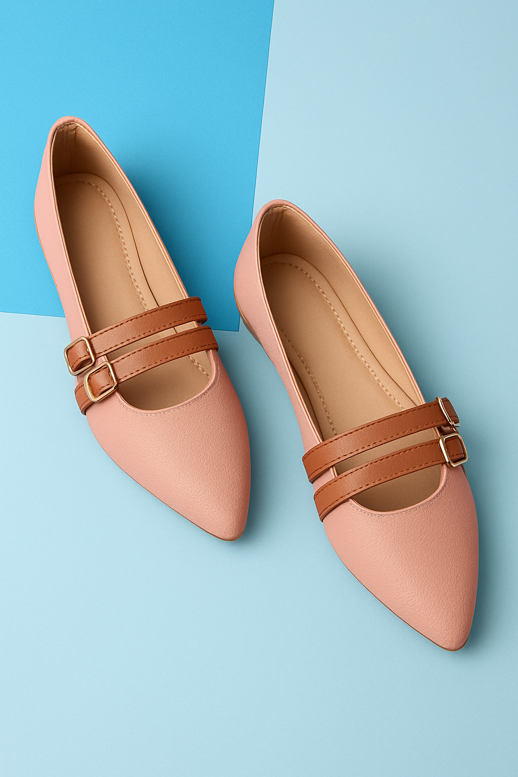 Ballerina with Dual Buckles Flat
