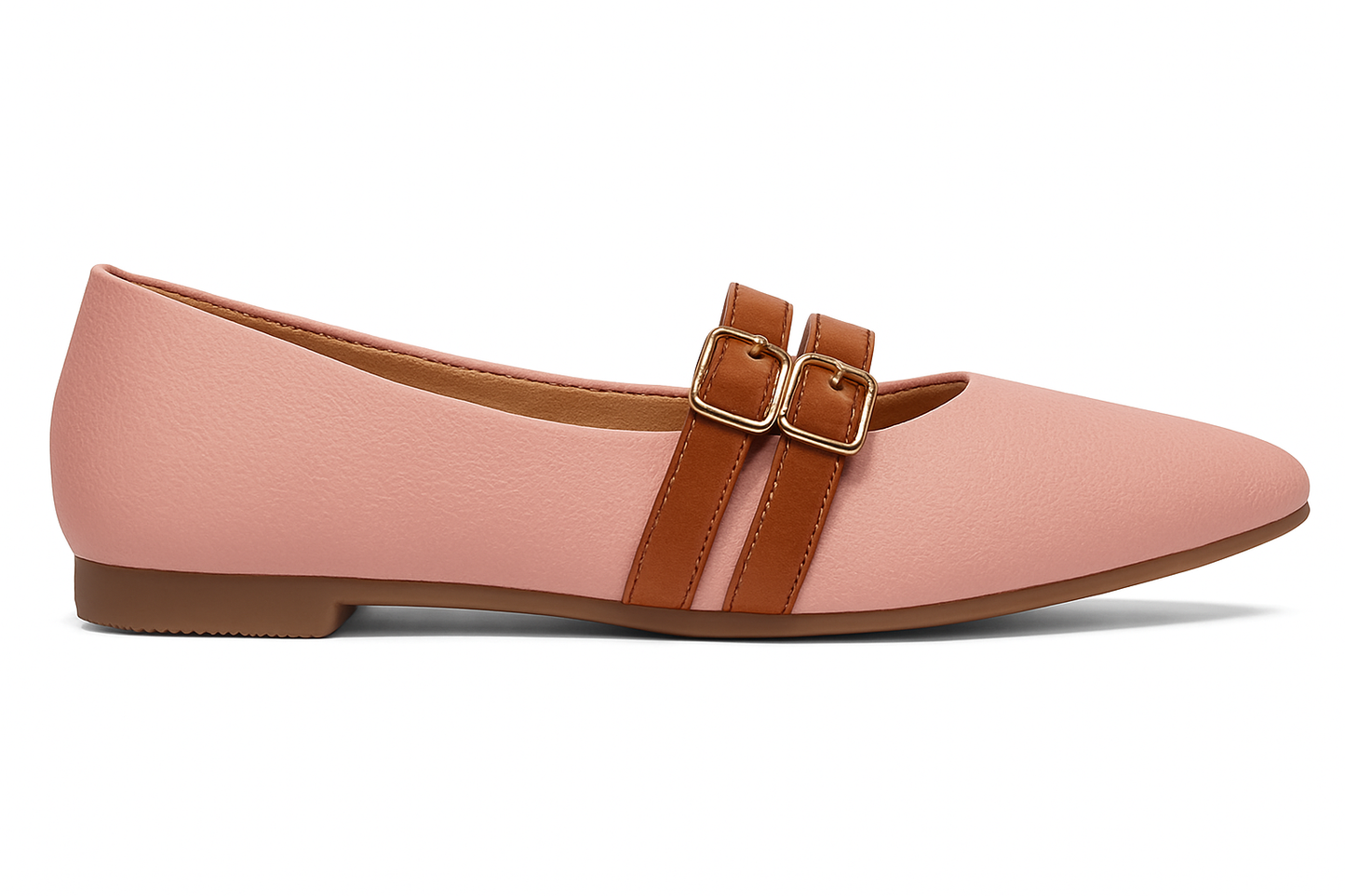 Ballerina with Dual Buckles Flat