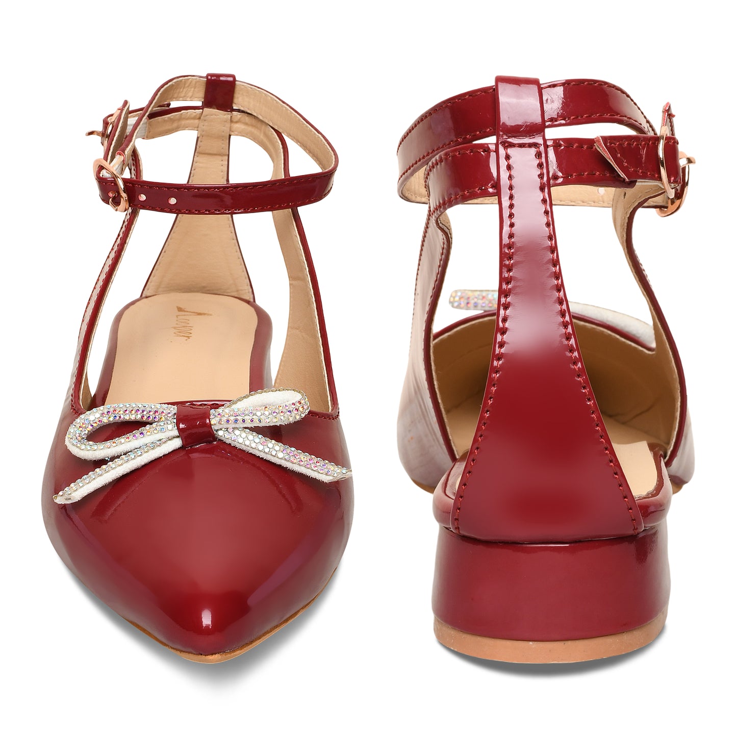 Derby Patent Ankle Strap Heel