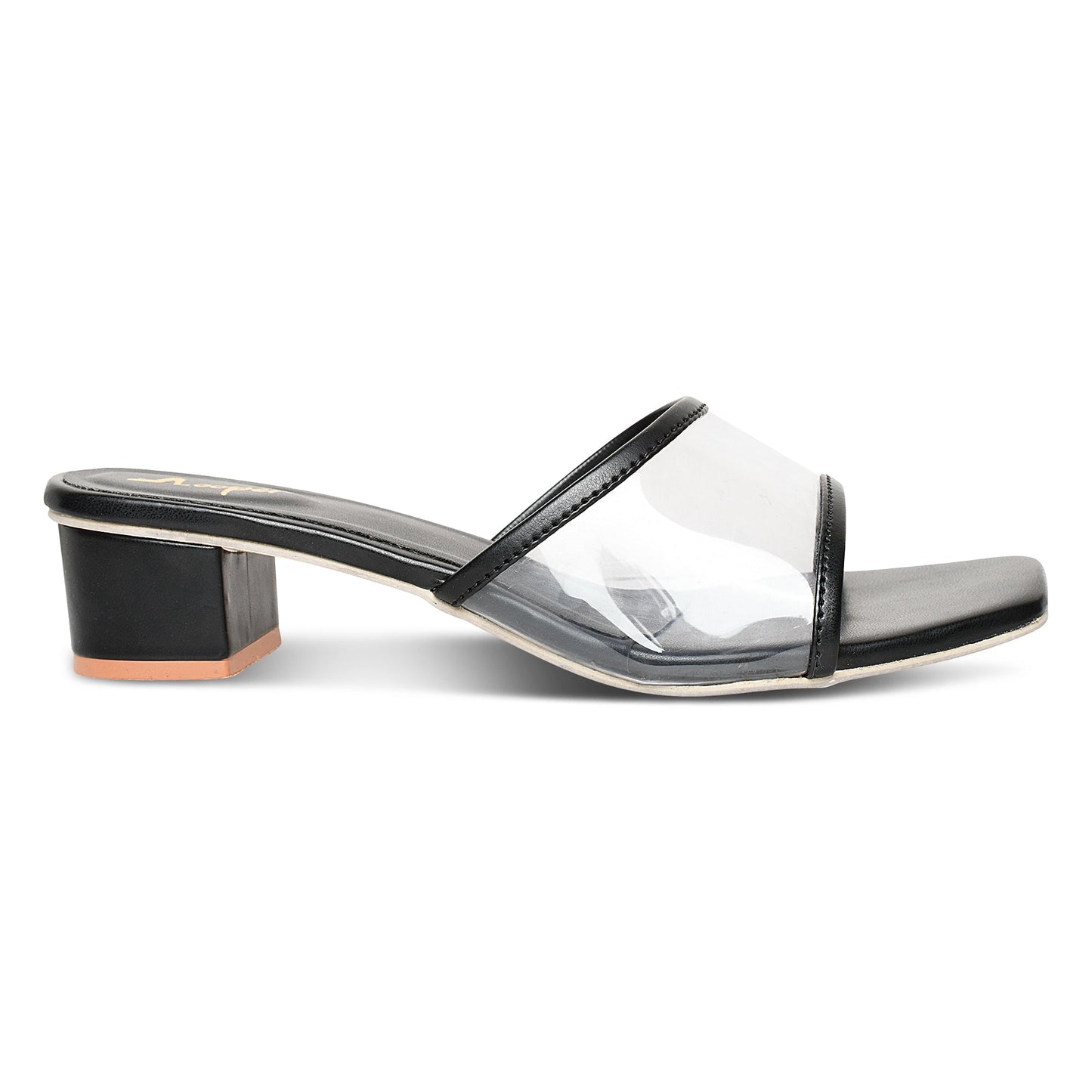Clear elegance Transparent Strap Block Heels