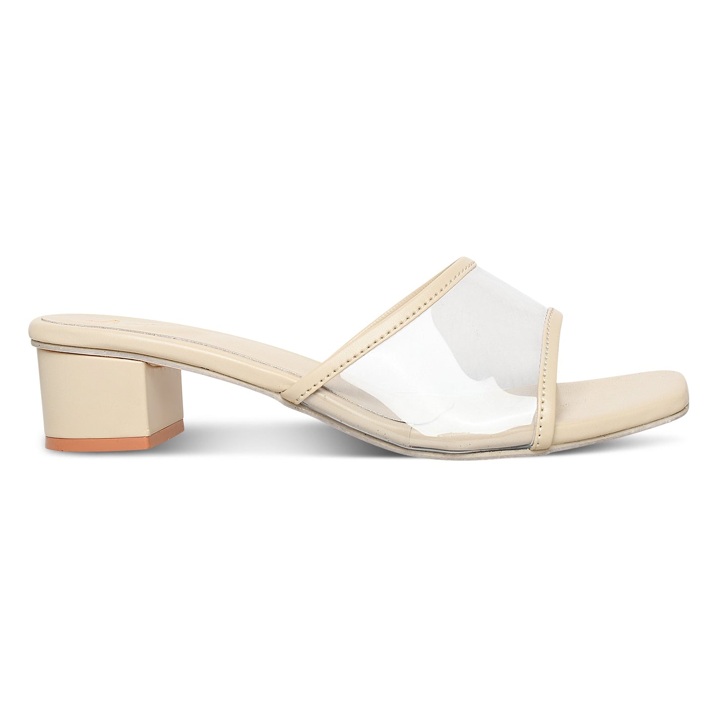 Clear elegance Transparent Strap Block Heels