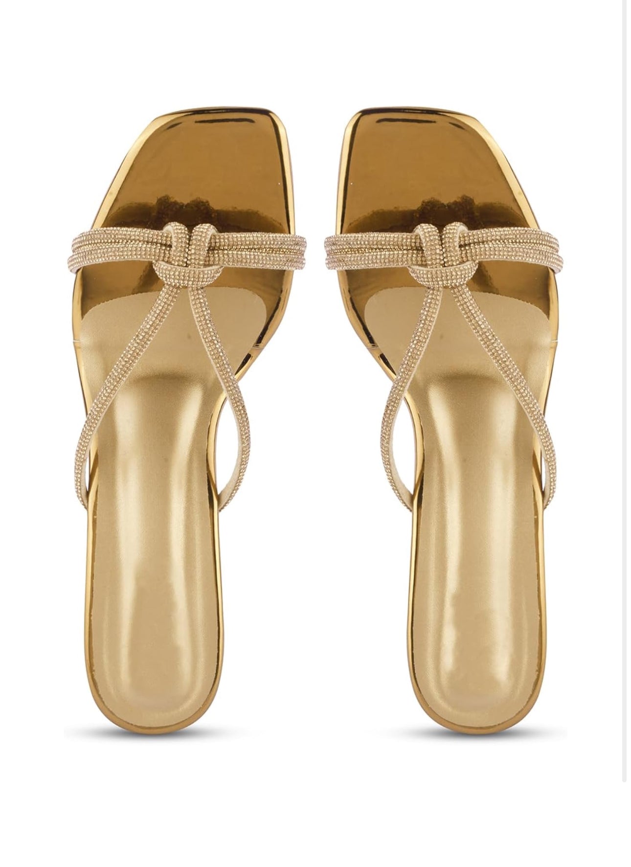 Rhinestone Copper Heel
