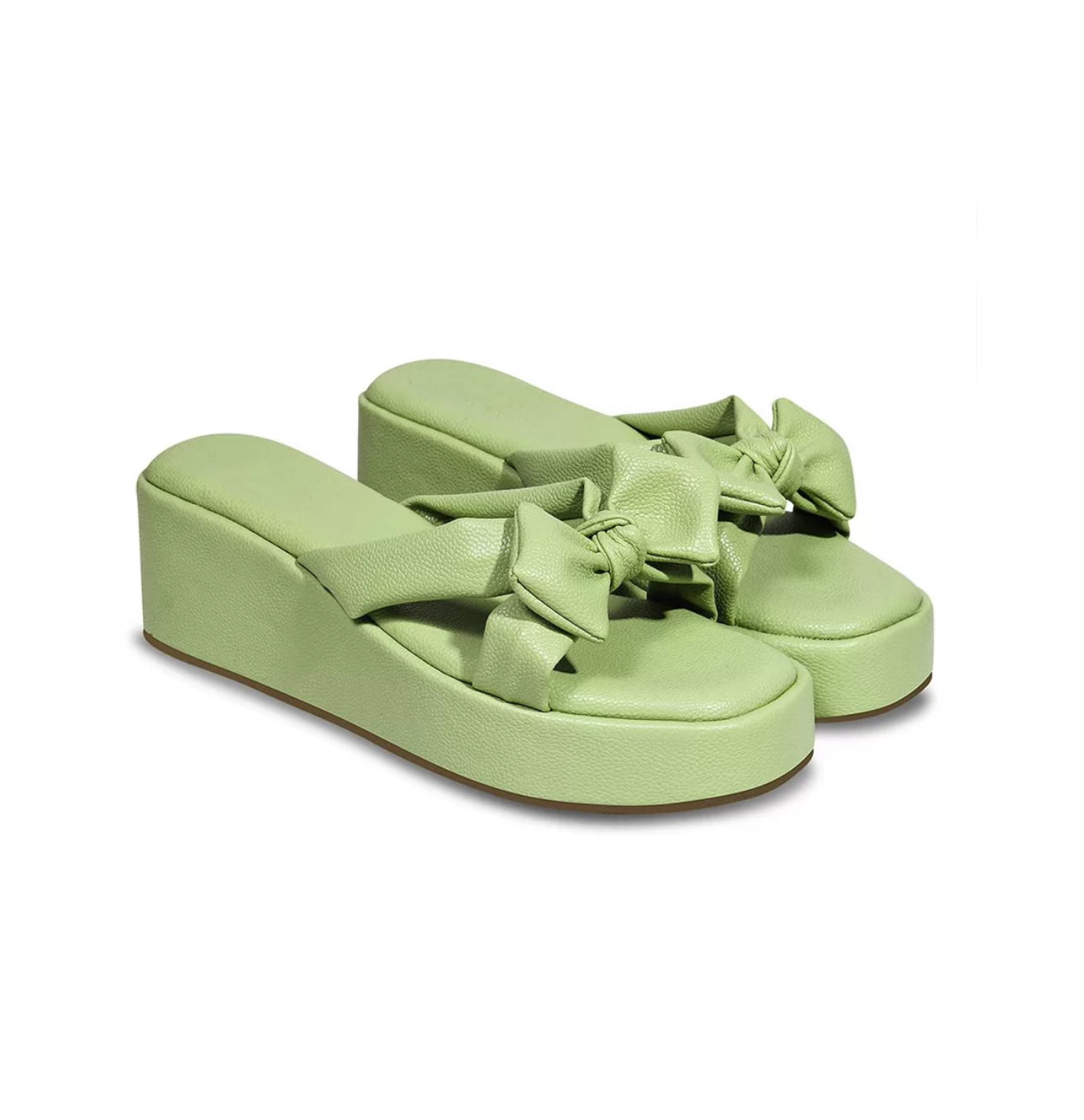 Chunky Bow Platform Heels