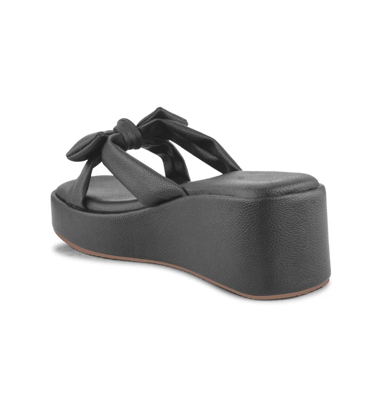 Chunky Bow Platform Heels