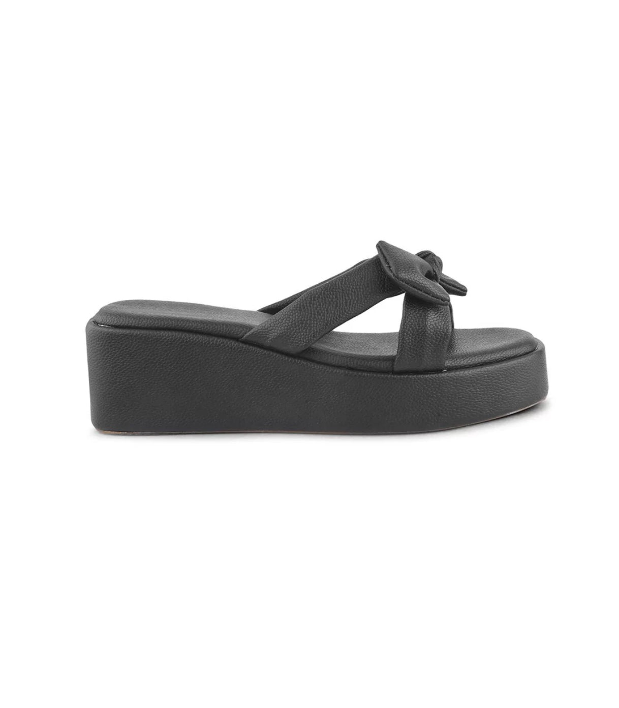 Chunky Bow Platform Heels