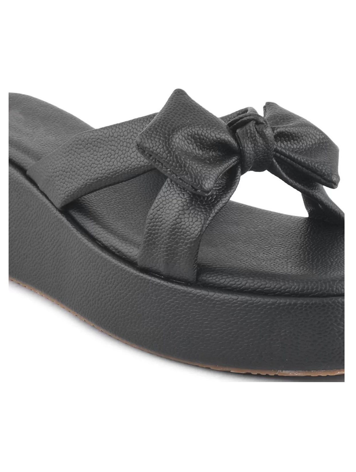 Chunky Bow Platform Heels