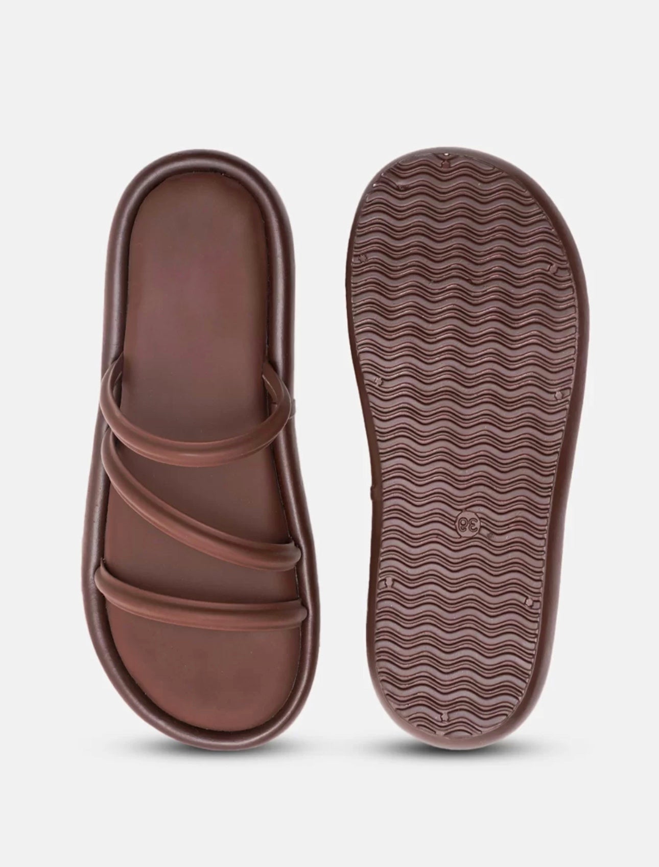 Cushioned multi strap flats