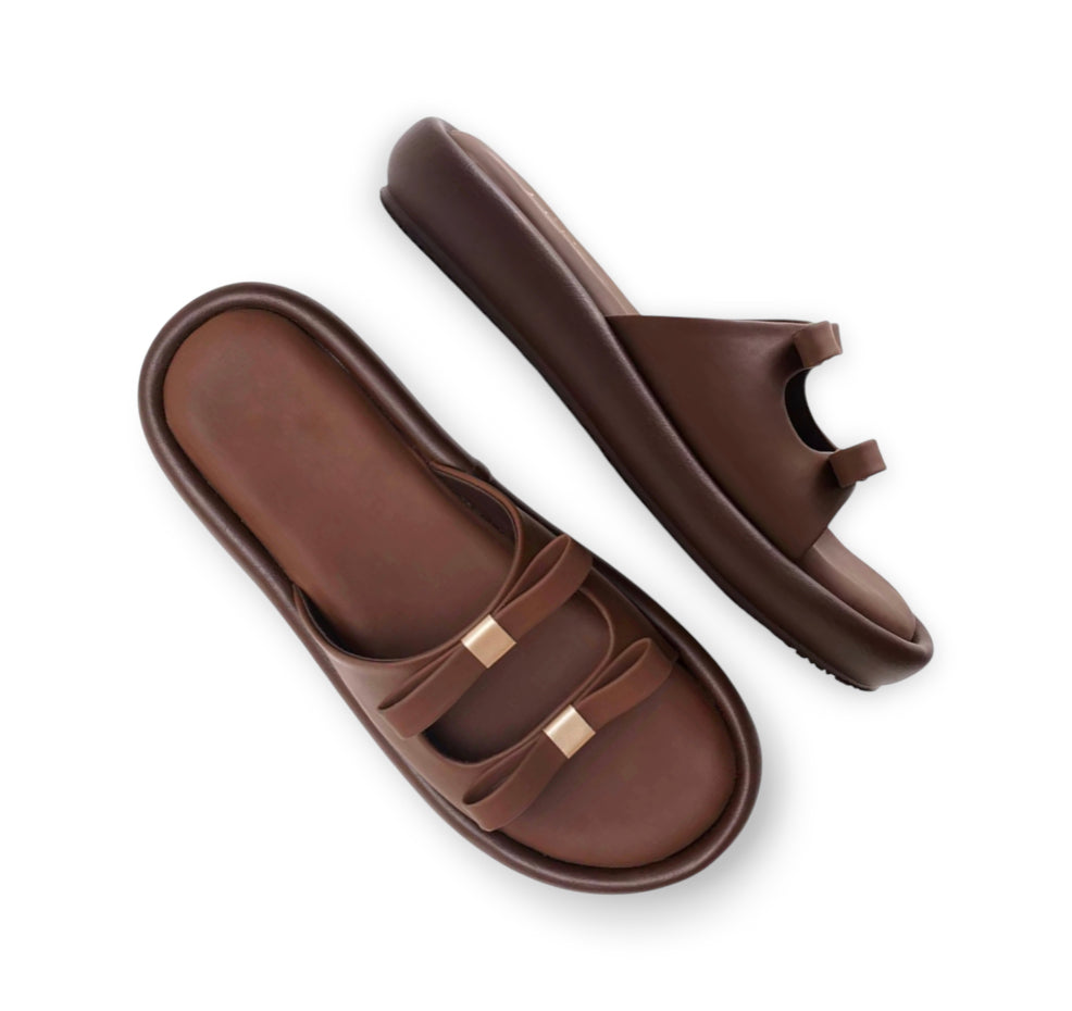 Bow Bliss Double-Strap Slides