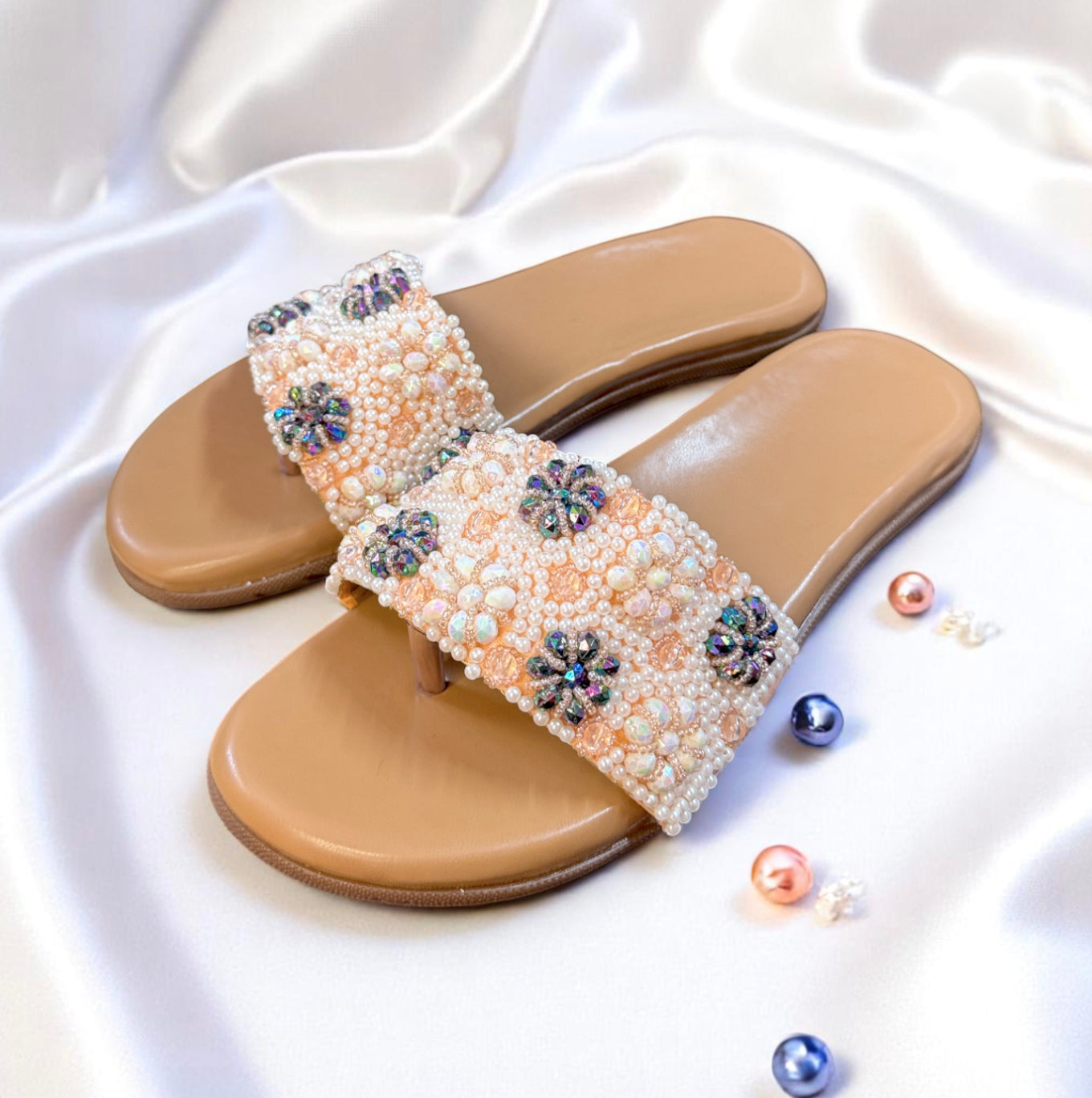 Embellished Pearl Doctor Sole Flats