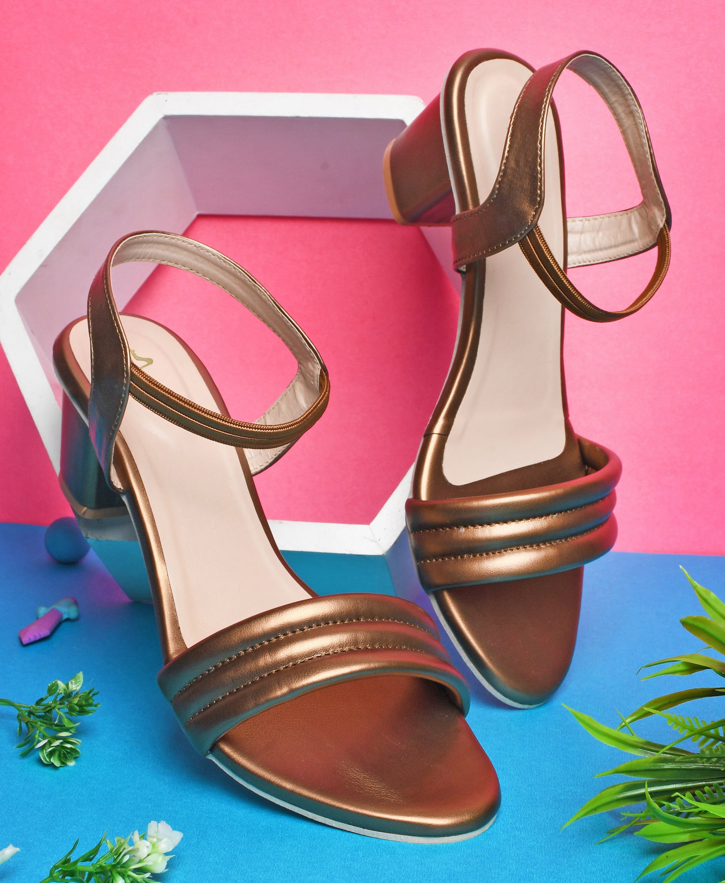 Ankle Strap Block Sandal