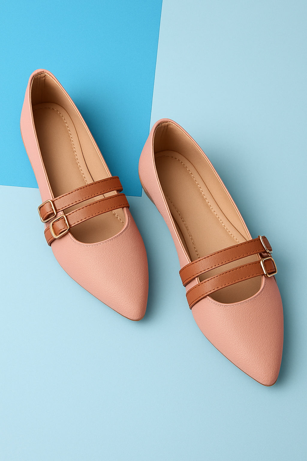 Ballerina with Dual Buckles Flat
