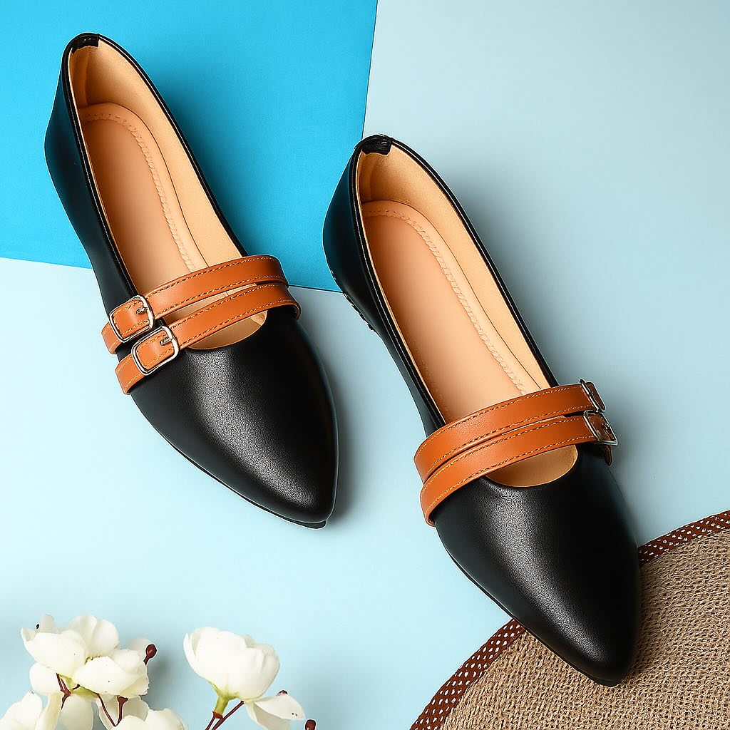 Ballerina with Dual Buckles Flat
