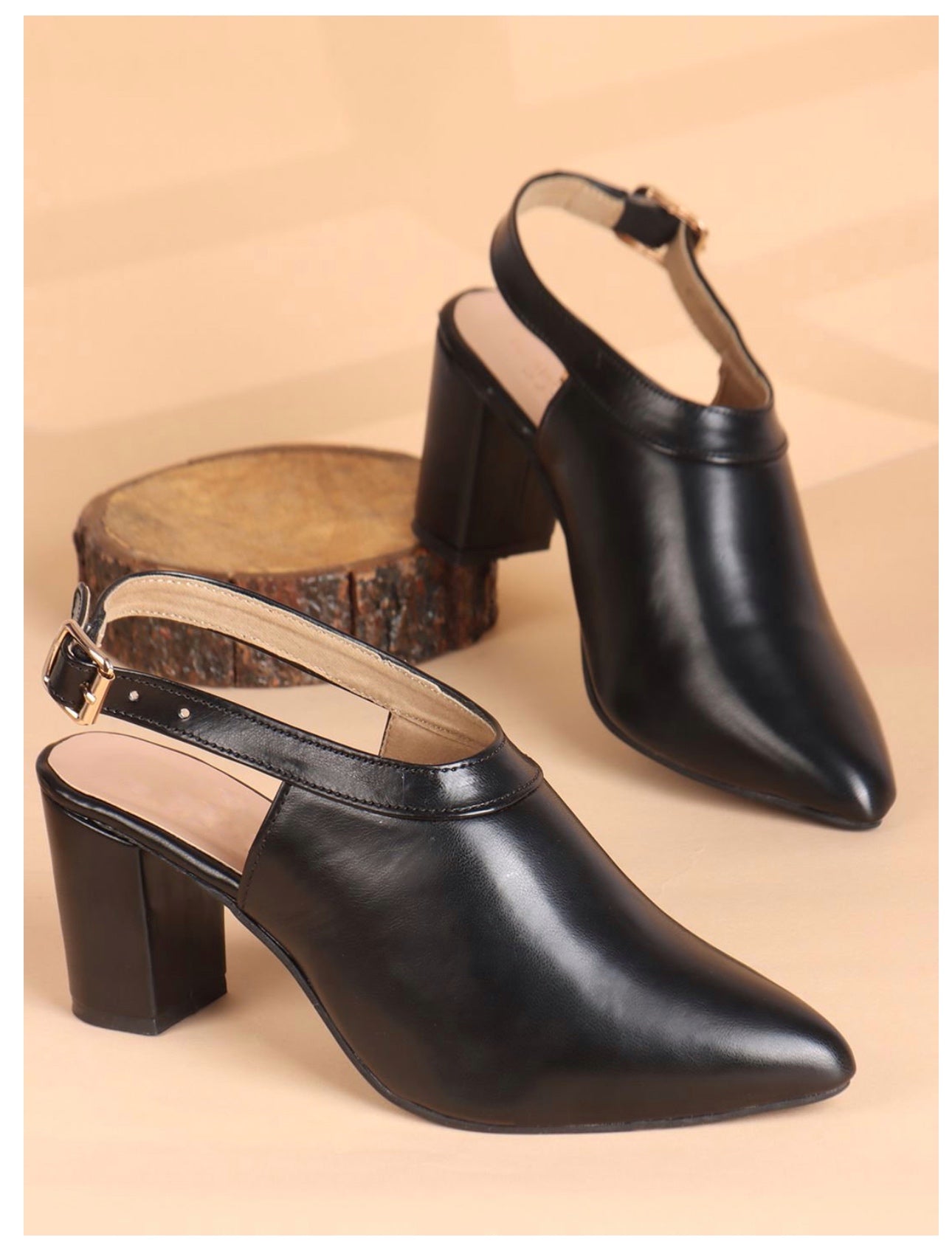 Chunky Heeled sandals with anke strap