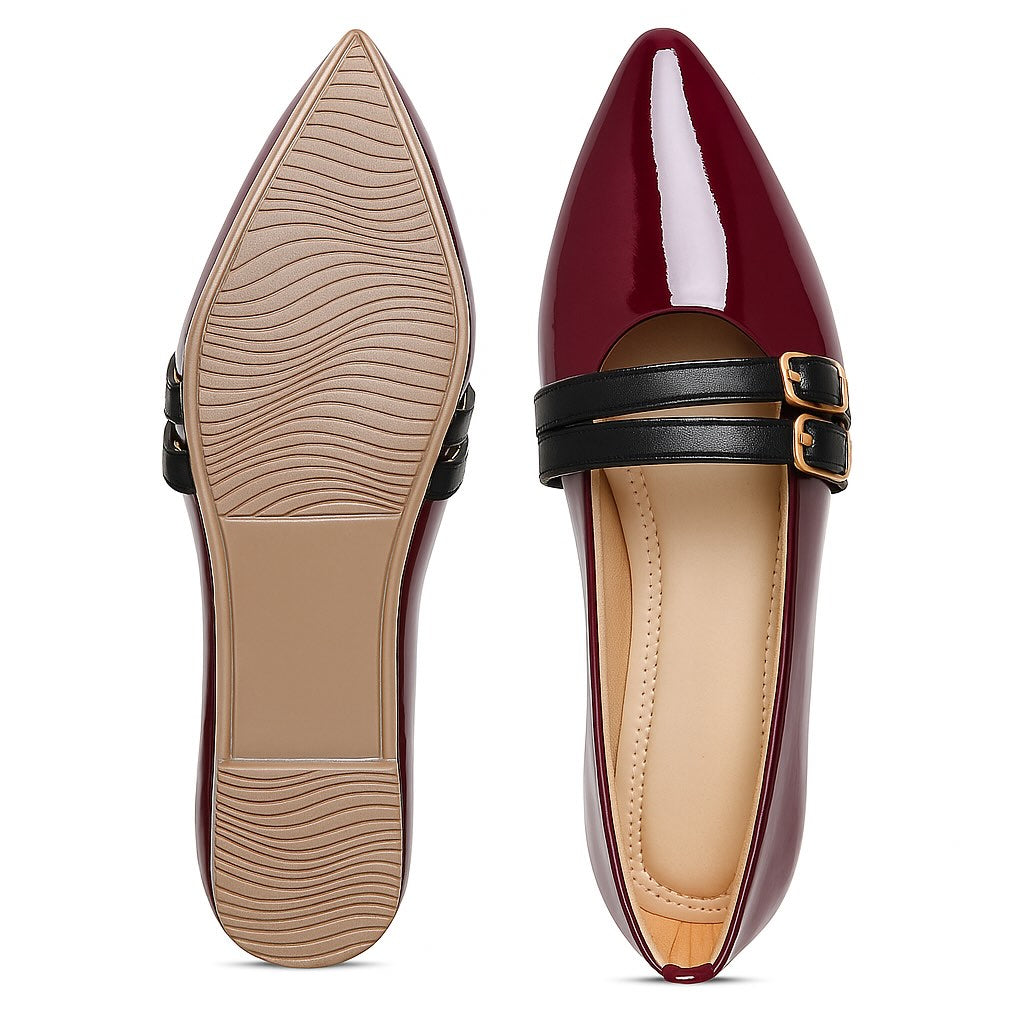 Ballerina with Dual Buckles Flat