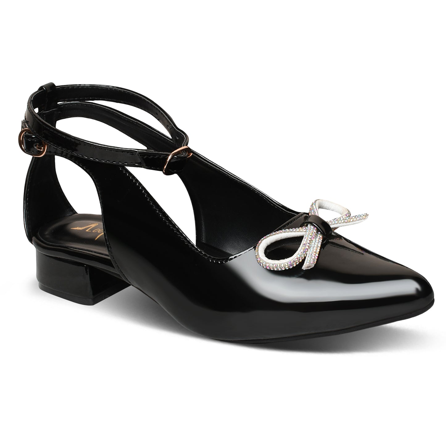 Derby Patent Ankle Strap Heel