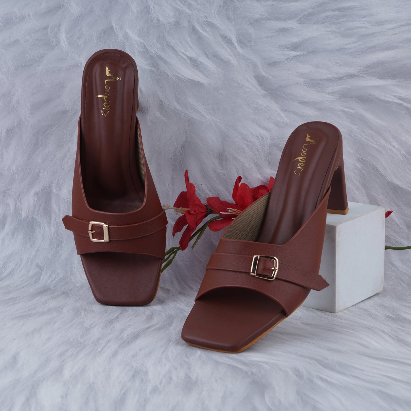 Dual Buckle Block heels