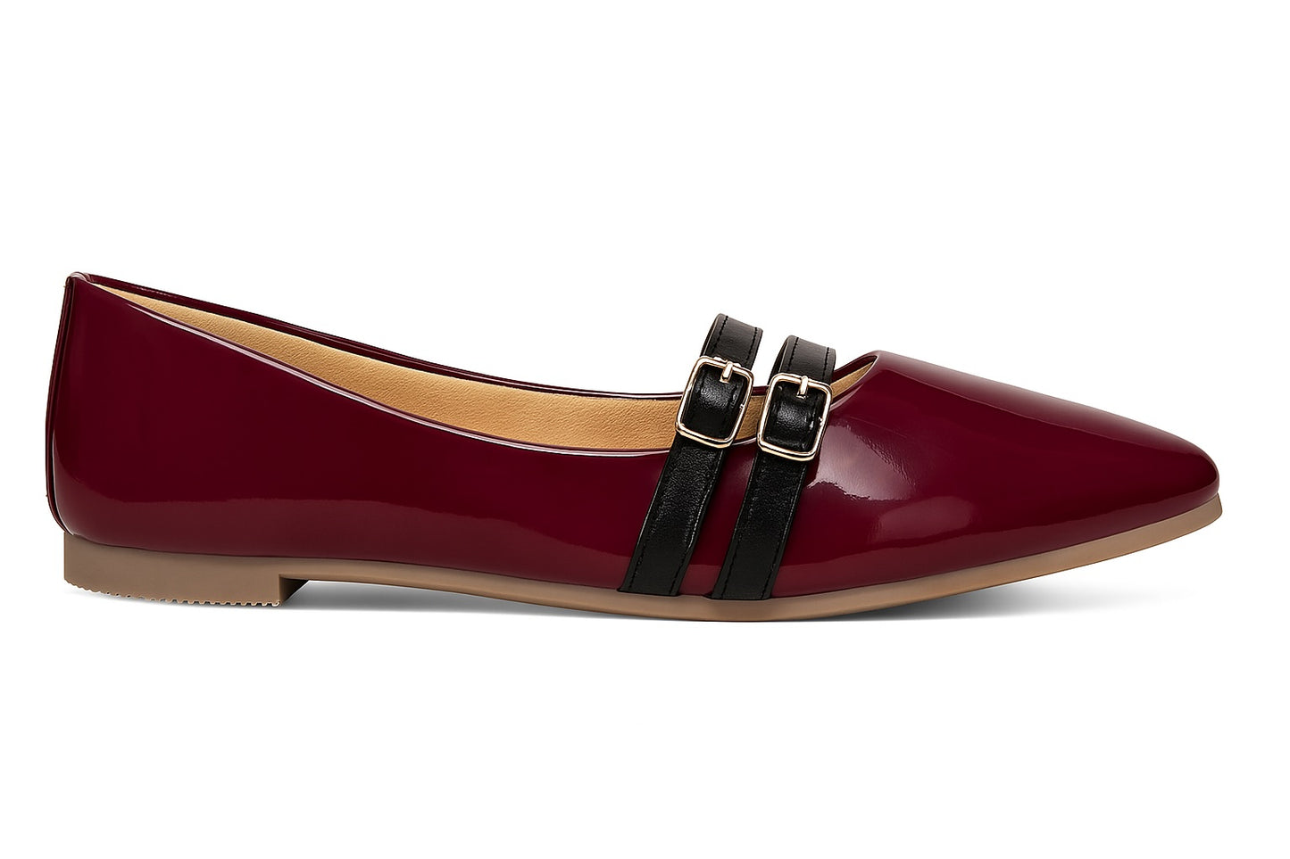 Ballerina with Dual Buckles Flat