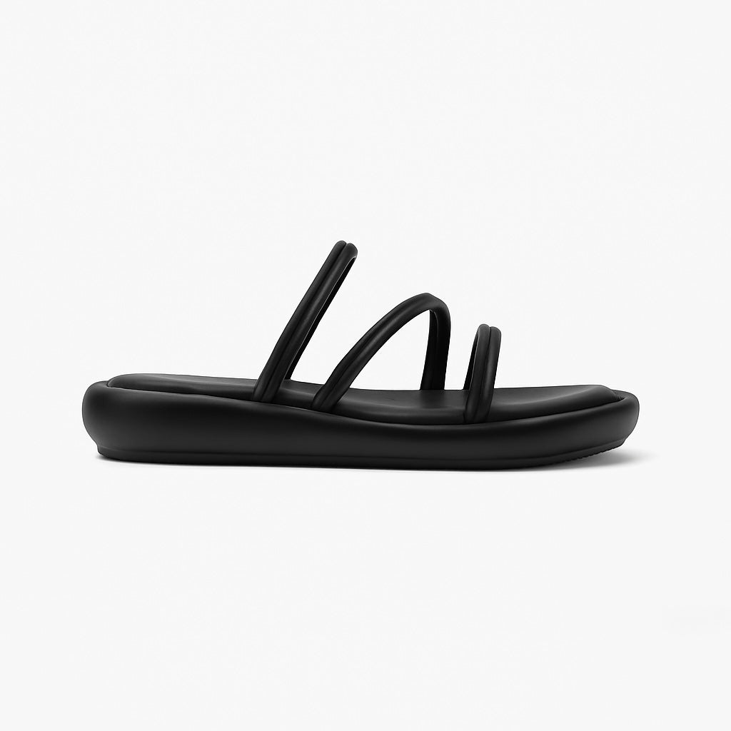Cushioned multi strap flats