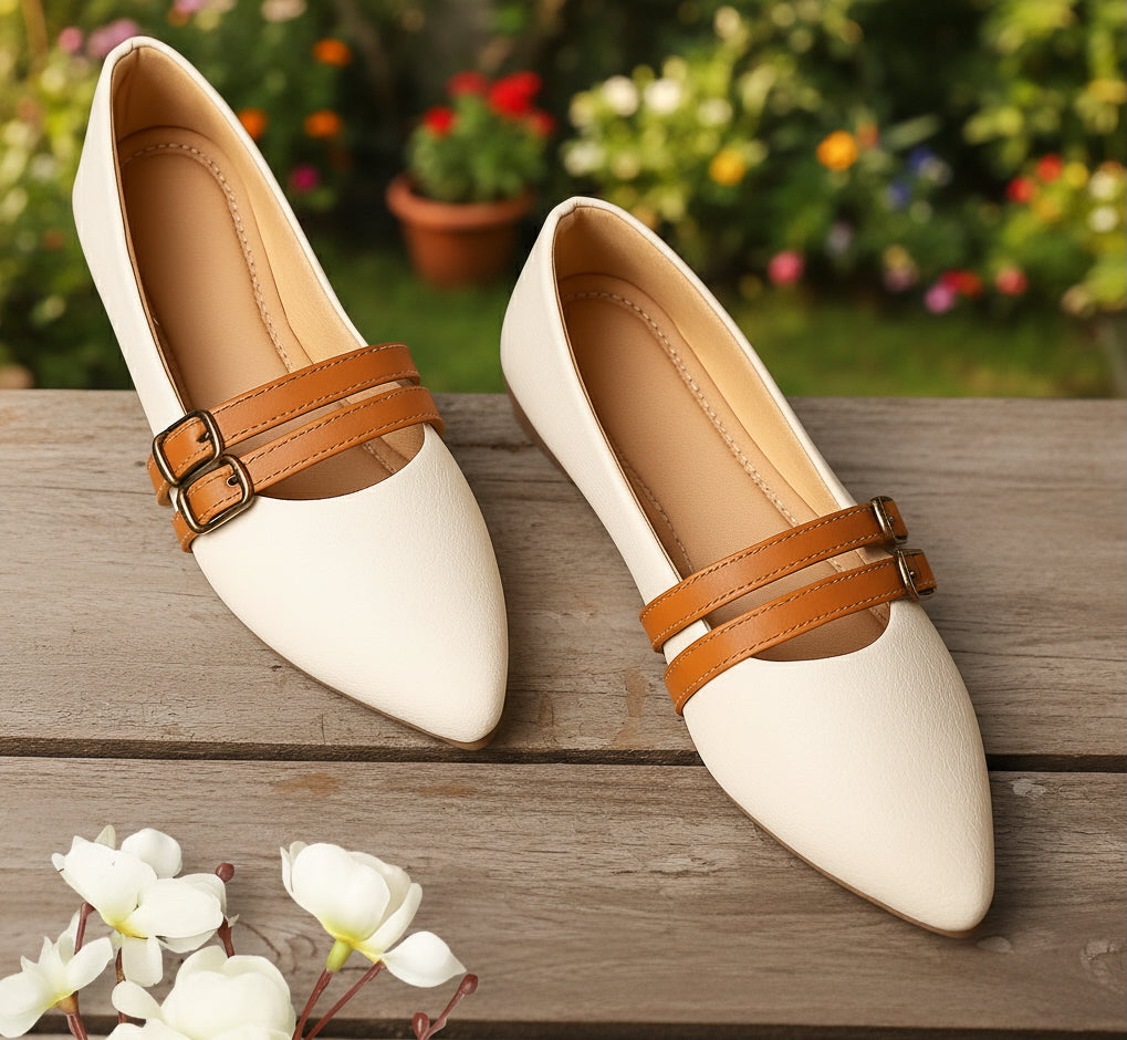 Ballerina with Dual Buckles Flat
