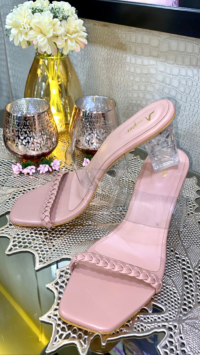 Miss Glamour Transparent Clear Heel