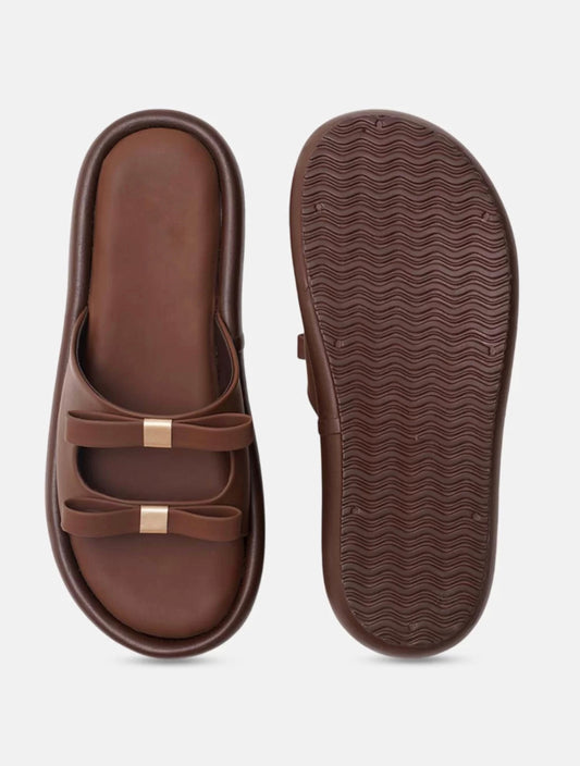Bow Bliss Double-Strap Slides