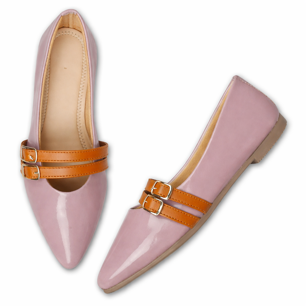 Ballerina with Dual Buckles Flat