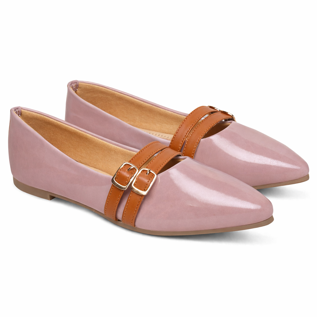 Ballerina with Dual Buckles Flat