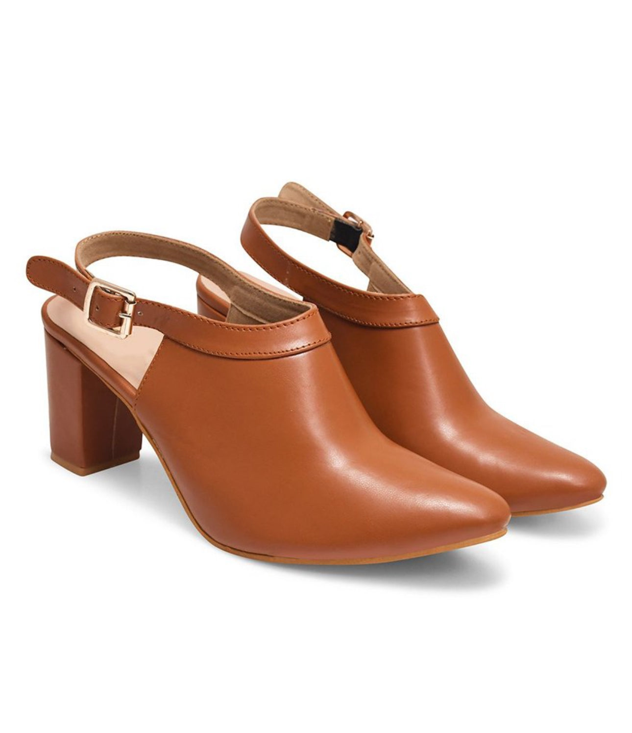 Chunky Heeled sandals with anke strap