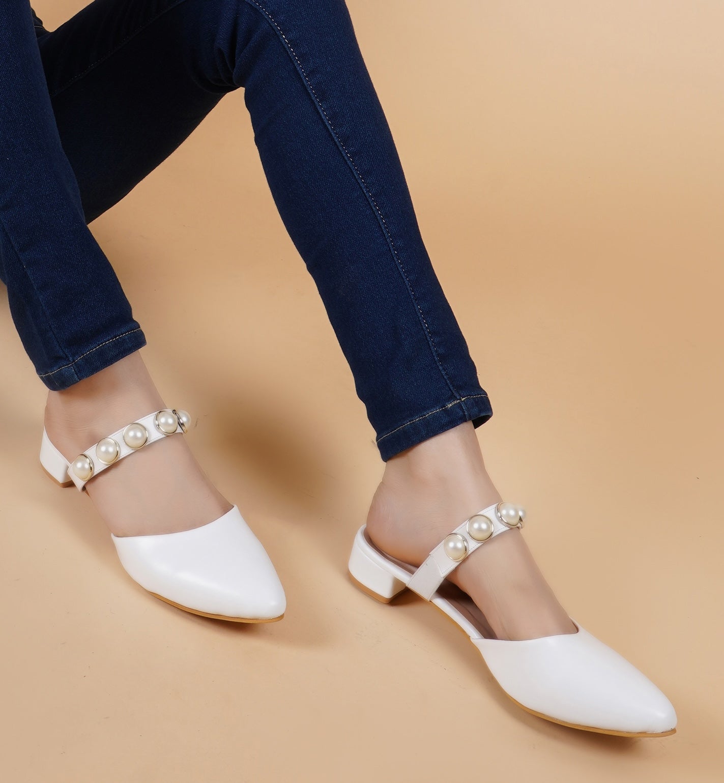 Gema Pearl Mule Heels