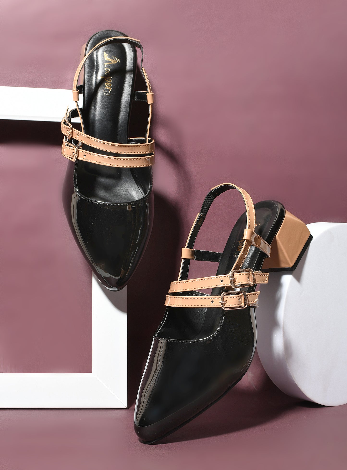 Kelly Dual Buckle Heels