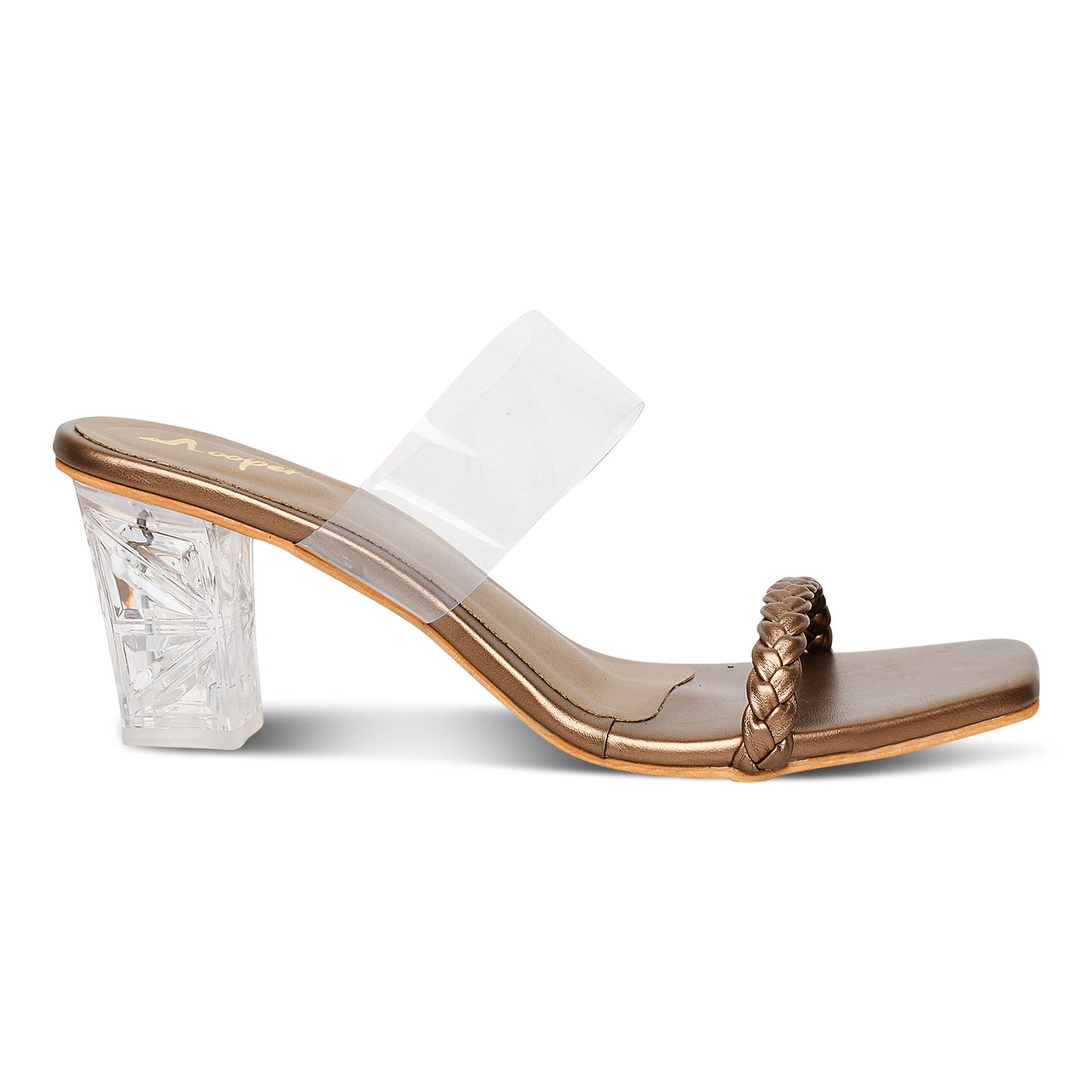 Miss Glamour Transparent Clear Heel