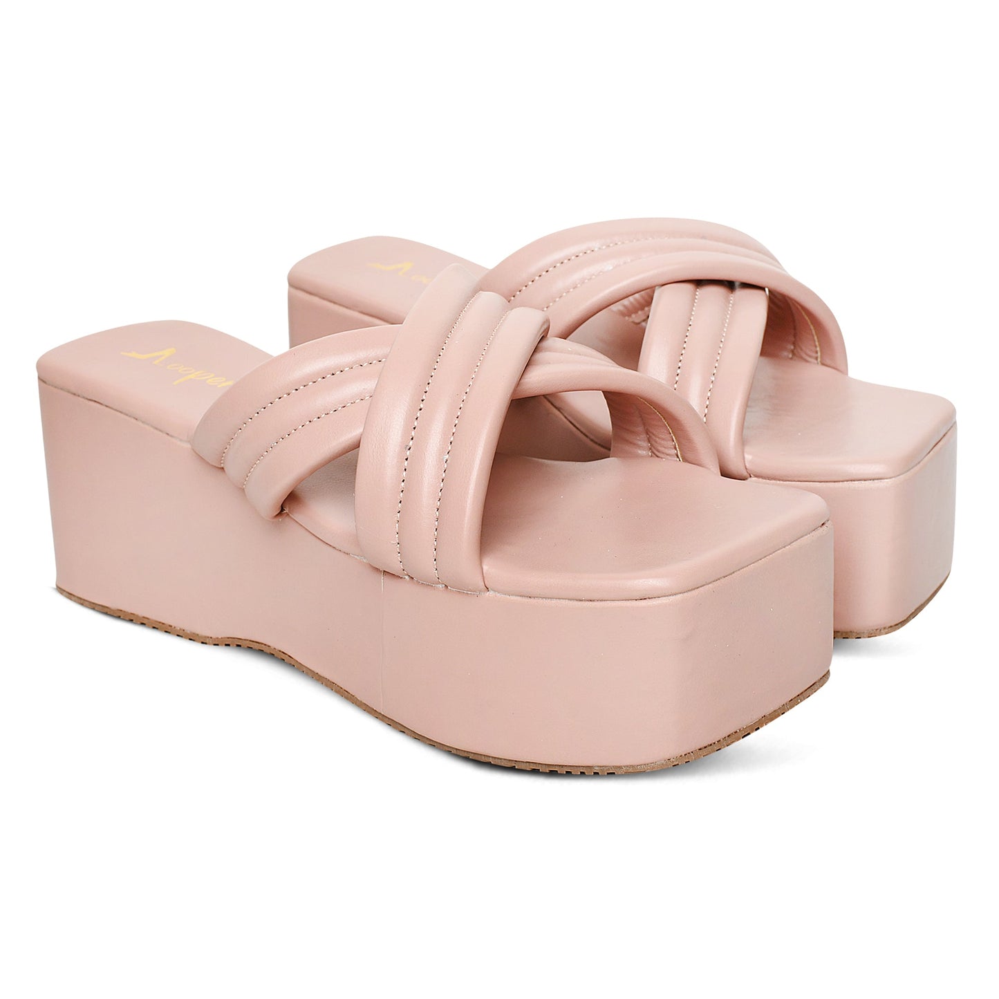 Vintage Pink Platform Chunky Heels