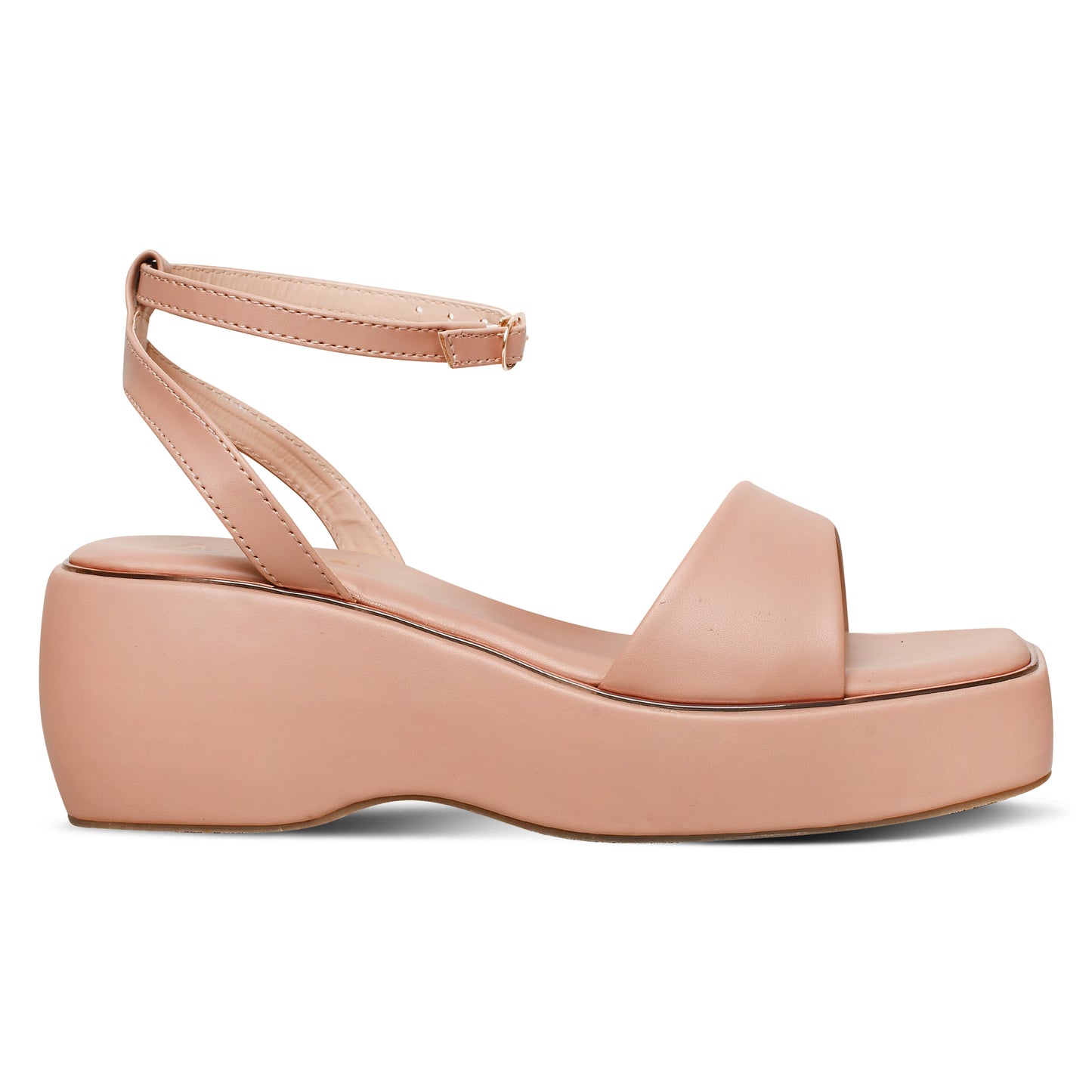 Ankle Strap Pink Platform Heel