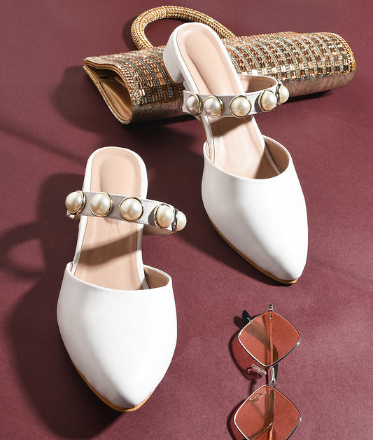 Gema Pearl Mule Heels