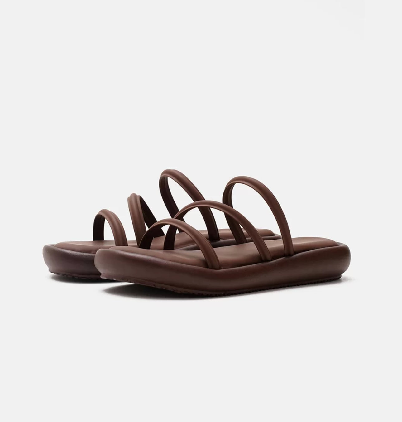 Cushioned multi strap flats
