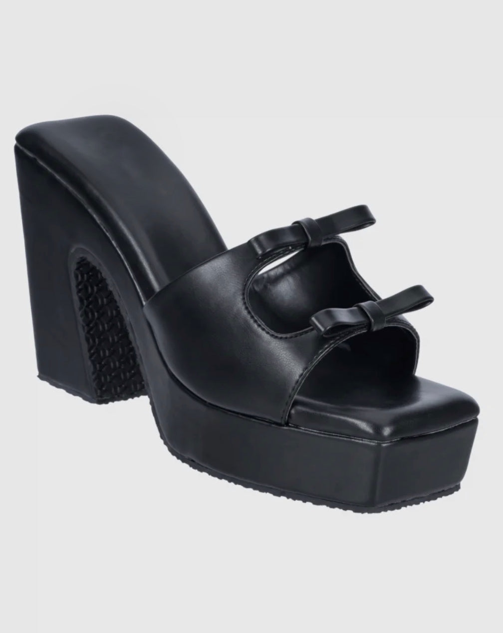 Bow daise Chunky Wedge Heels