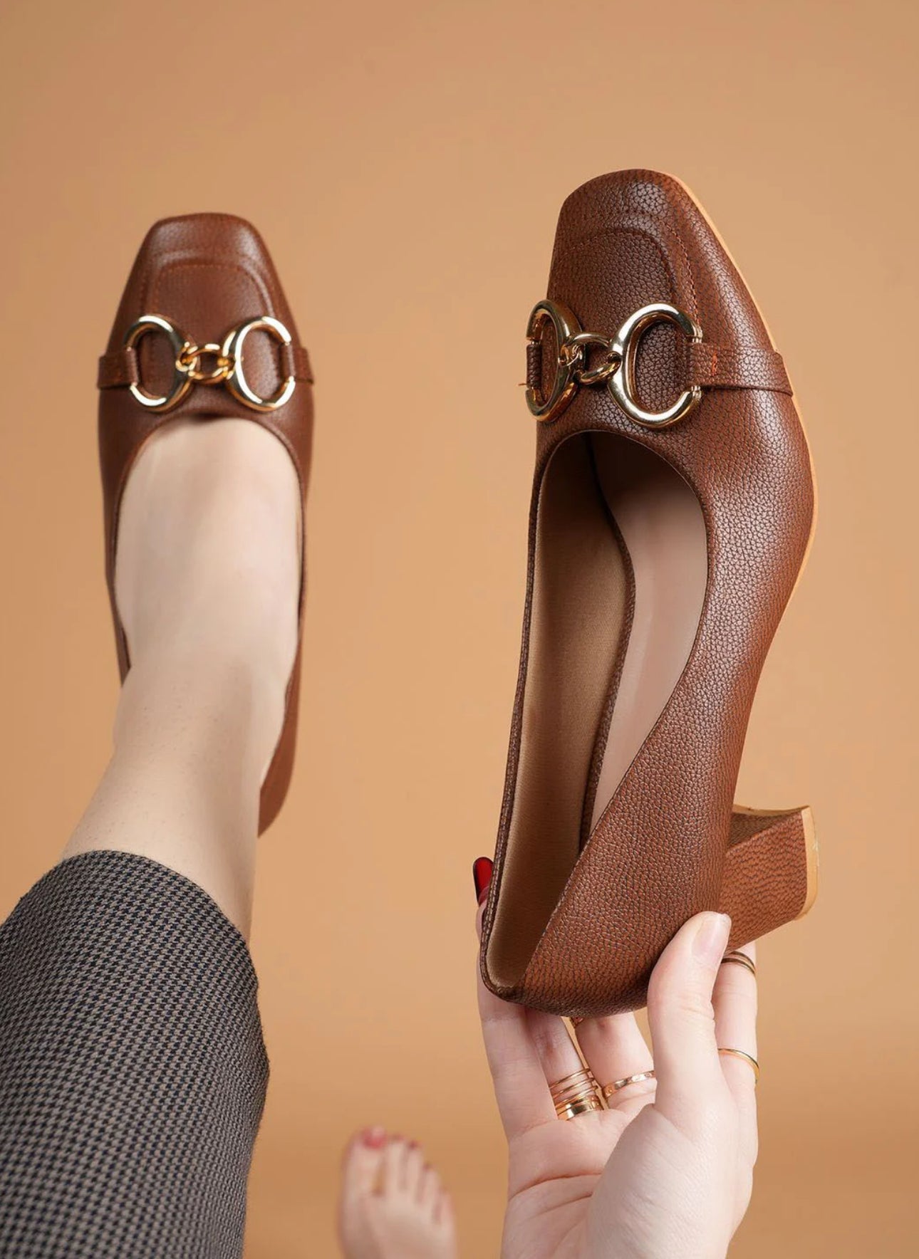 Winter Ballerina heels with Golden charm
