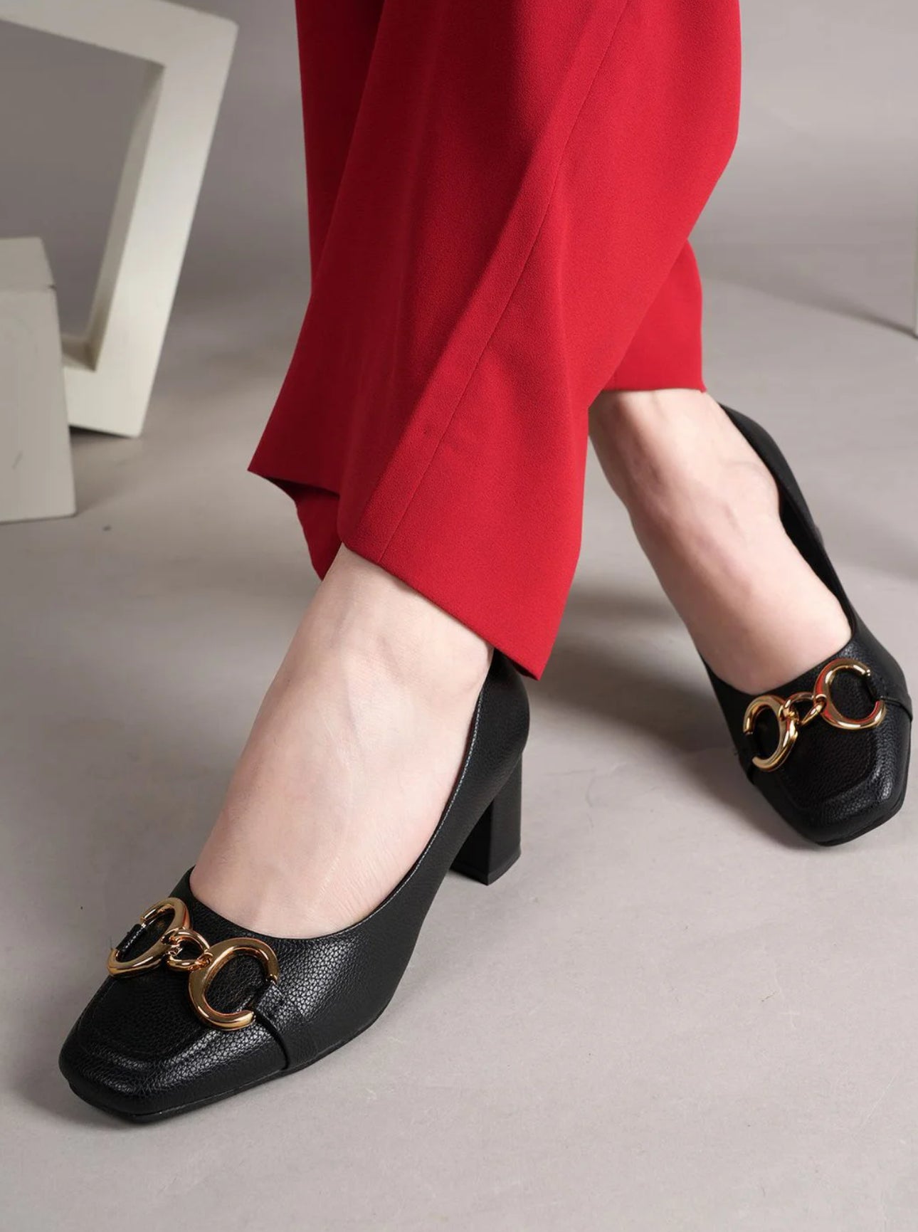 Winter Ballerina heels with Golden charm