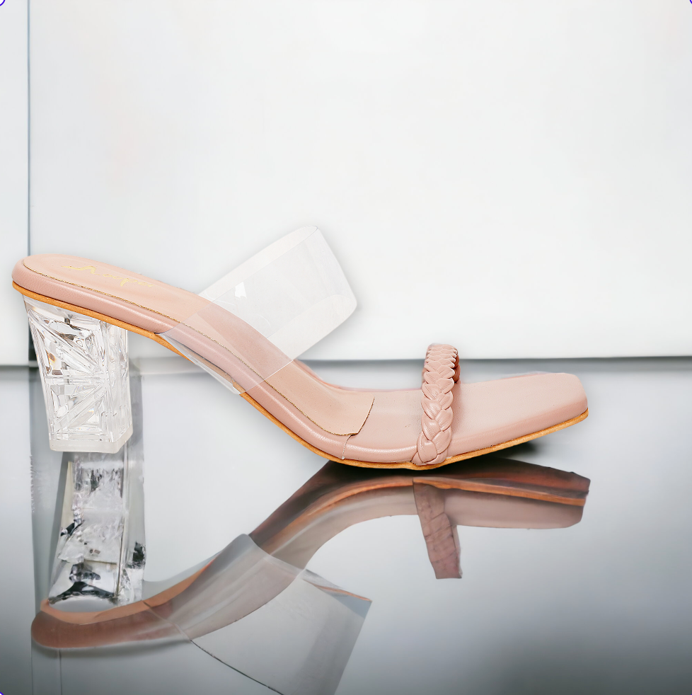 Miss Glamour Transparent Clear Heel