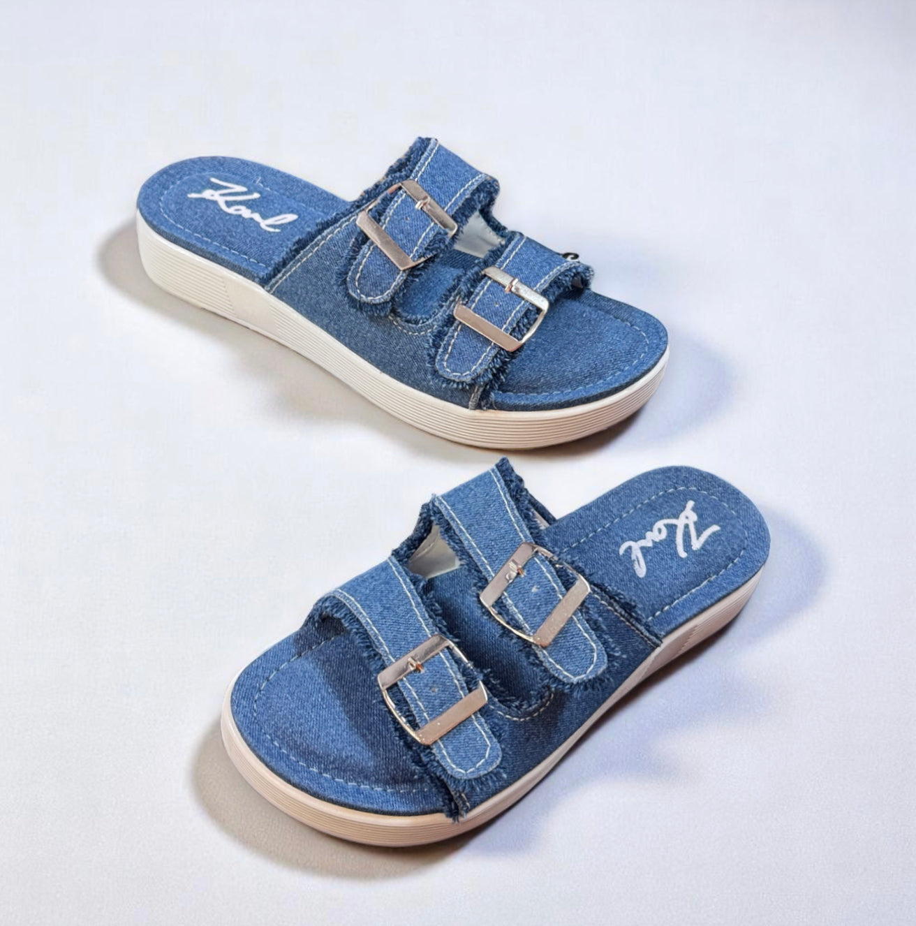 Denim Comfort Flatform Heels