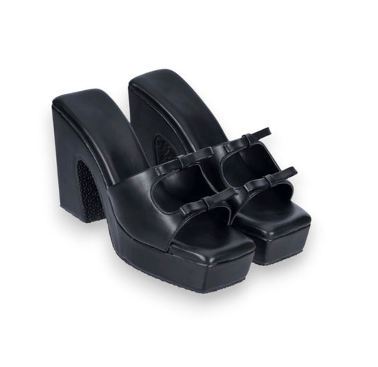 Bow daise Chunky Wedge Heels