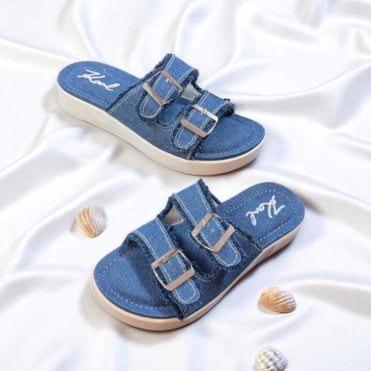 Denim Comfort Flatform Heels
